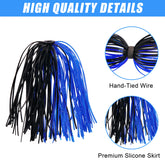 Close-up of 50-strand silicone jig skirts bundle